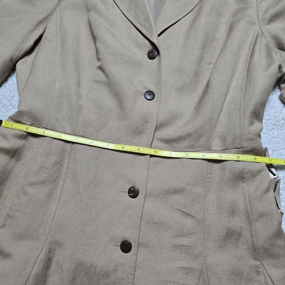 Kasper Linen Blend Short Sleeve Midi Dress Size 12 - Picture 16 of 16